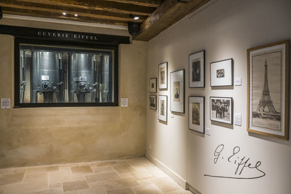 France, Cote d'Or, Climats terroirs of Burgundy listed as World Heritage by UNESCO, Beaune, Maison Champy, the oldest wine trading house in Burgundy, founded in 1720, the Eiffel-style vat room where Louis Pasteur carried out his first work on the preservation of wine and food