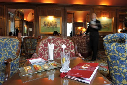 France, Calvados (14), Pays d'Auge, Deauville, le bar de l'Hôtel Normandy (groupe Barrière), le bar