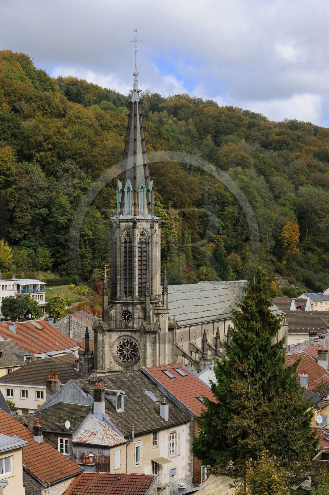 France, Vosges, Plombieres les Bains, the church