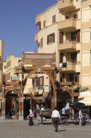 Egypt, Upper Egypt, Nile Valley, Luxor, the new souk entrance
