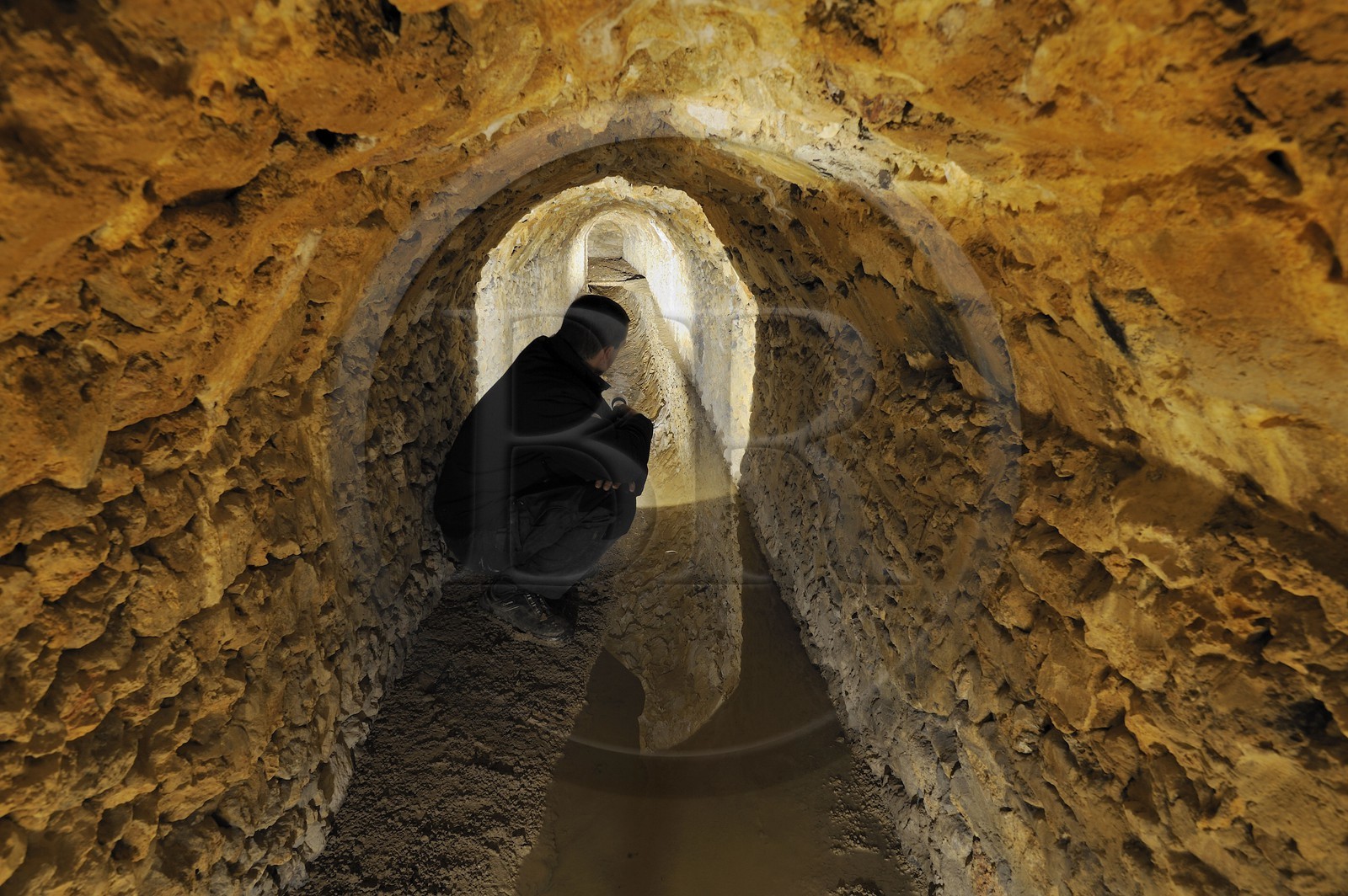 France, Yvelines, Chateau de Versailles, listed as World Heritage by UNESCO, the underground hydraulic system of the fountains