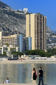 Principauté de Monaco, Monaco, Monte Carlo, plage de Larvotto