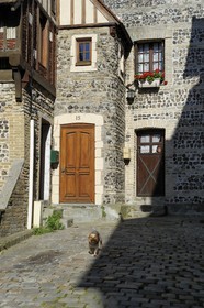 France, Seine-Maritime, Dieppe, district of the Pollet, Petit Port steet  in the former fishermen district