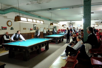 Argentina, Buenos Aires, Monserrat district, Los 36 Billares, billiard hall and tango school on the Avenida de Mayo