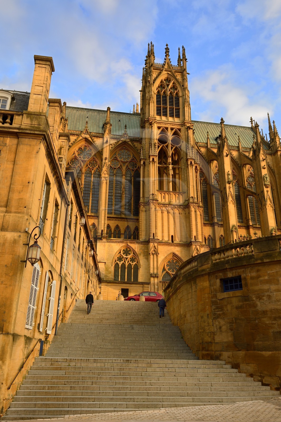 France, Moselle (57), Metz, la cathédrale Saint-Etienne en pierre de Jaumont