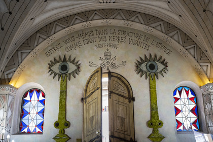 France, Alpes-Maritimes, the Saint Pierre chapel, property of the fishermen's association and decorated by Jean Cocteau