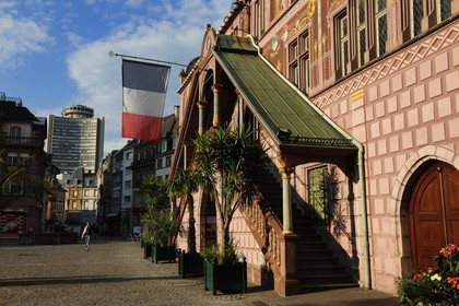 France, Haut-Rhin (68), Mulhouse, place de la Reunion, l'Hôtel de Ville et musée historique