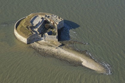 France, Charente-Maritime (17), Fort Enet au large de l'Ile d'Aix (vue aérienne)