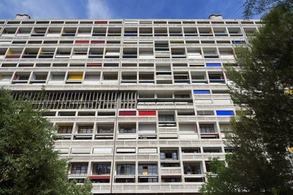 France, Bouches-du-Rhône (13), Marseille, oeuvre architecturale de Le Corbusier, classée Patrimoine Mondial de l'UNESCO, la Cité Radieuse par l'architecte Le Corbusier