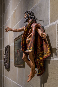 Espagne, province du Guipuscoa (Gipuzkoa), Saint-Sébastien (Donostia), Basilique Sainte-Marie du Chœur (Basilica de Nuestra Senora del Coro), statue du Christ ressuscité du XVIIe siècle
