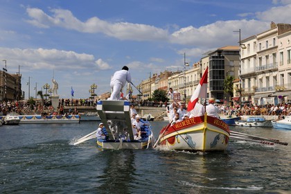 France, Hérault (34), Sète, canal Royal, fête de la Saint Louis, joutes sètoises