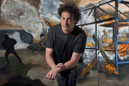 France, Val-de-Marne (94), Yvry-sur-Seine, Atelier de Fred Kleinberg, travail pour l'exposition Odyssée