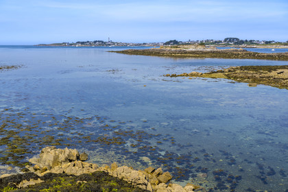 France, Finistère, Ponant Islands, Ile de Batz (Batz Island) seen from Roscoff