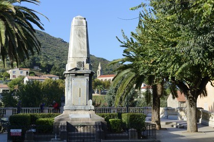 France, Corse du Sud, Sartene, first world war memorial on the place Porta (or place de la Libération)