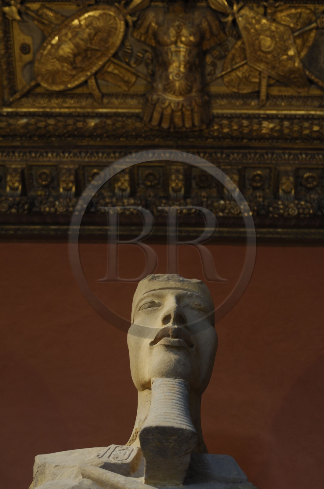 France, Paris (75), musée du Louvre, département des Antiquités égyptiennes, le roi Aménophis IV-Akhénaton