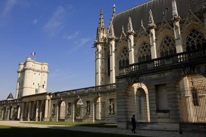 France, Val-de-Marne (94), Vincennes, le château de Vincennes, le donjon et la Sainte Chapelle