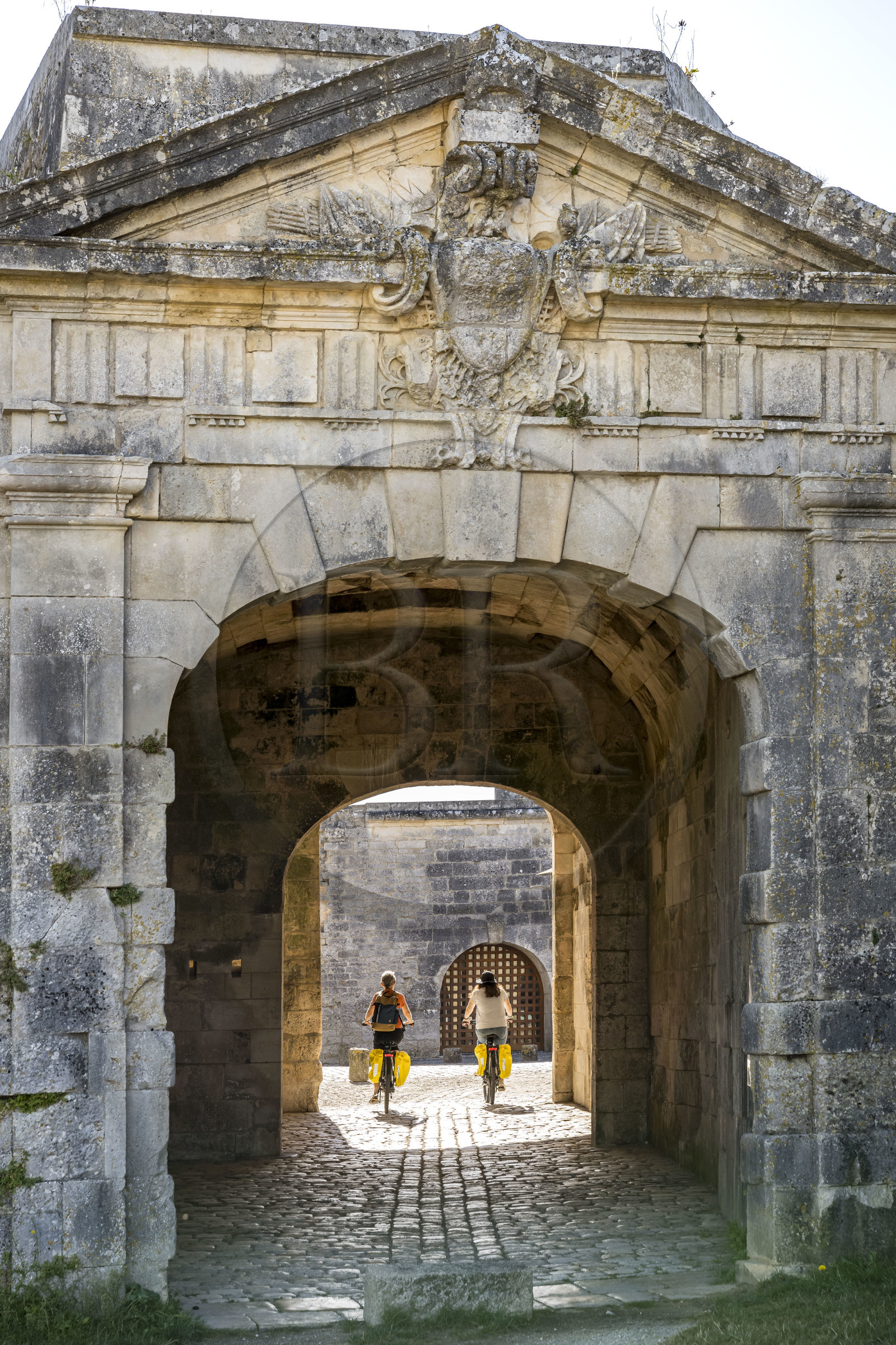 France, Charente-Maritime (17), Saintonge, Marennes-Hiers-Brouage, citadelle de Brouage, labellisé Les Plus Beaux Villages de France, la porte Royale donnait accès aux quais maritimes