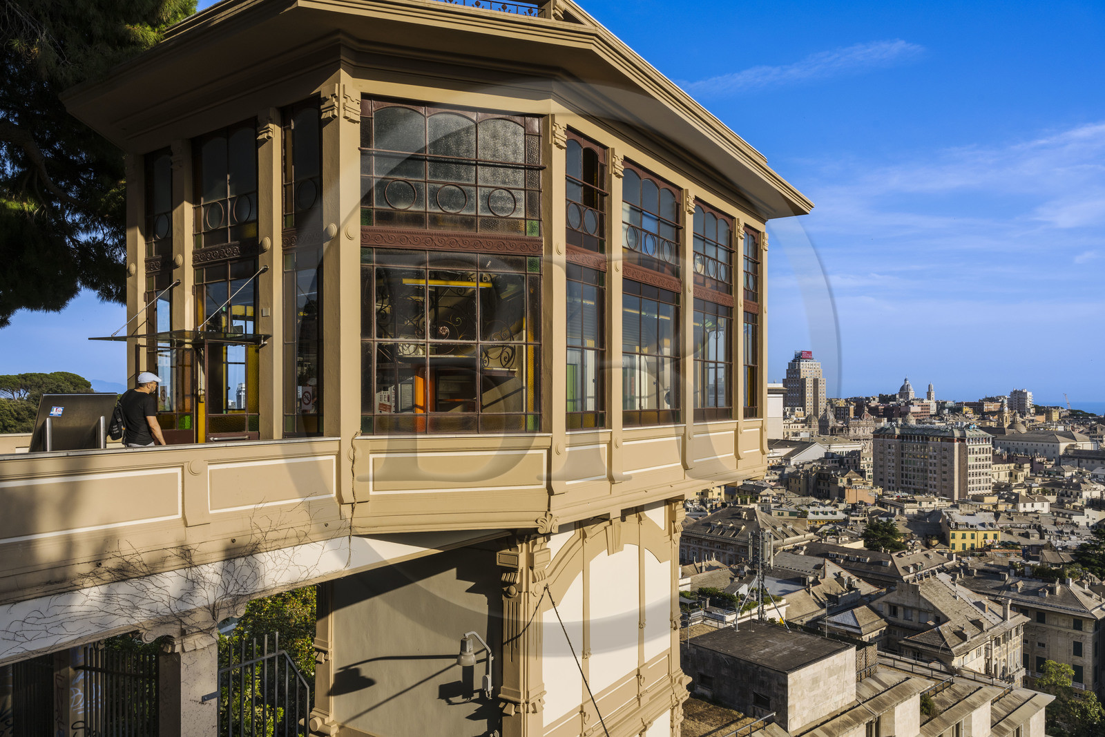 Italie, Ligurie, Gênes, Belvédère du Castelletto, ascenseur public Castelletto Levante Italie, Ligurie, Gênes, Belvédère du Castelletto, ascenseur public Castelletto Levante
