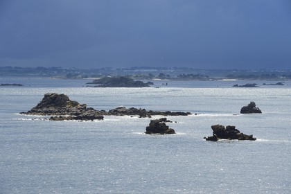 France, Finistere, Morlaix bay seen from the Pointe de Diben