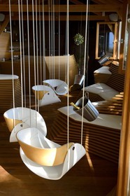 France, Marne, regional park of Montagne de Reims, Verzenay, the Perching Bar, champagne bar perched in trees