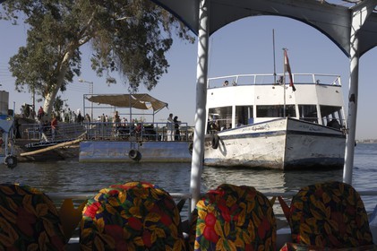 Egypt, Upper Egypt, Nile Valley, Luxor, the Nil and the western bank, Ferry connecting the two banks of the Nile