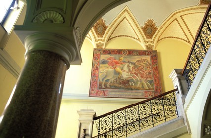 Austria, Styria, Graz, historic center listed as World Heritage by UNESCO, city-hall, interior stairs
