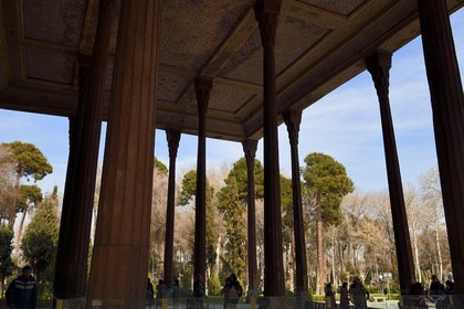 Iran, Isfahan Province, Isfahan, Chehel-sotoon ( Forty Columns) Palace, listed as World Heritage by UNESCO, the talar