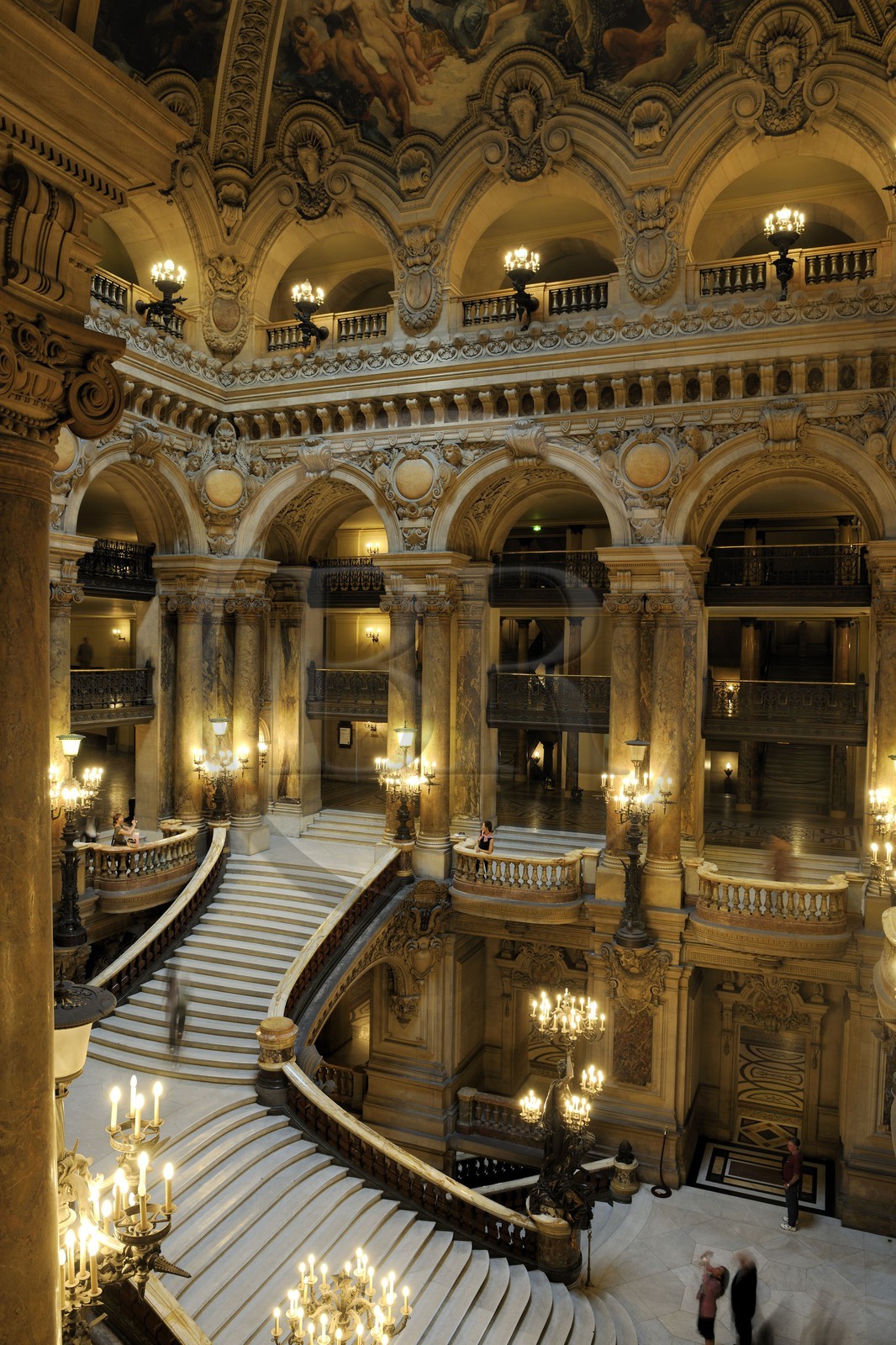 France, Paris (75), l'Opéra Garnier, le Grand Escalier France, Paris (75), l'Opéra Garnier, le Grand Escalier