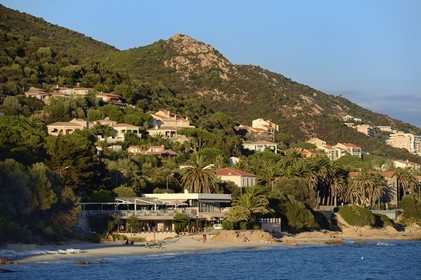France, Corse du Sud, Ajaccio, Barbicaja beach on the Route des Sanguinaires