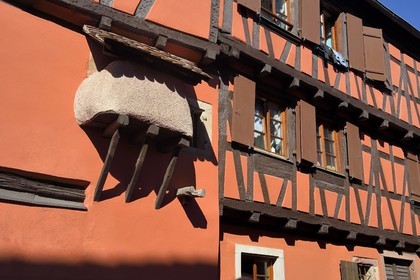 France, Bas Rhin, the Alsace Wine Route, Westhoffen, old Jewish quarter, outdoor oven that kept warm the Shabbat dish