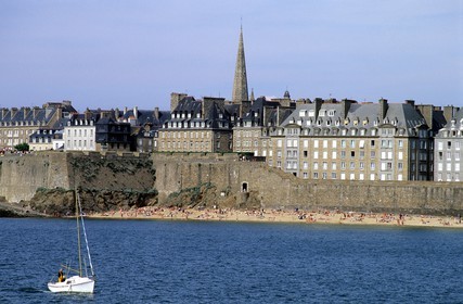 France, Ille et Vilaine, Saint Malo, ramparts of the city