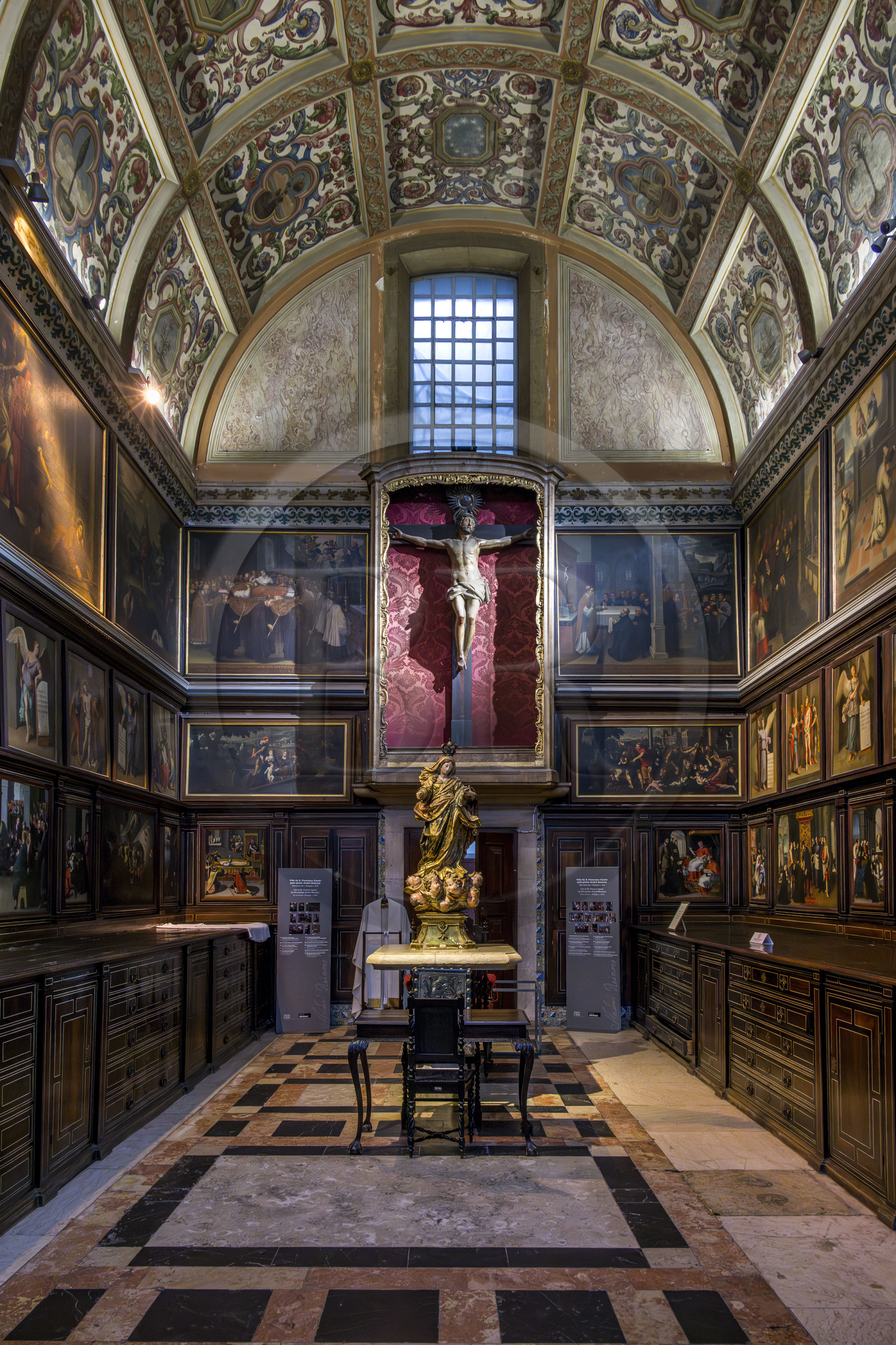 Portugal, Lisbonne, Bairro Alto, église Saint-Roch (Igreja de Sao Roque) du XVIème siècle, la sacristie