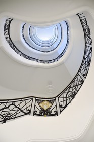 France, Alpes-Maritimes, Cannes, the Martinez palace on the boulevard de la Croisette, the staircase