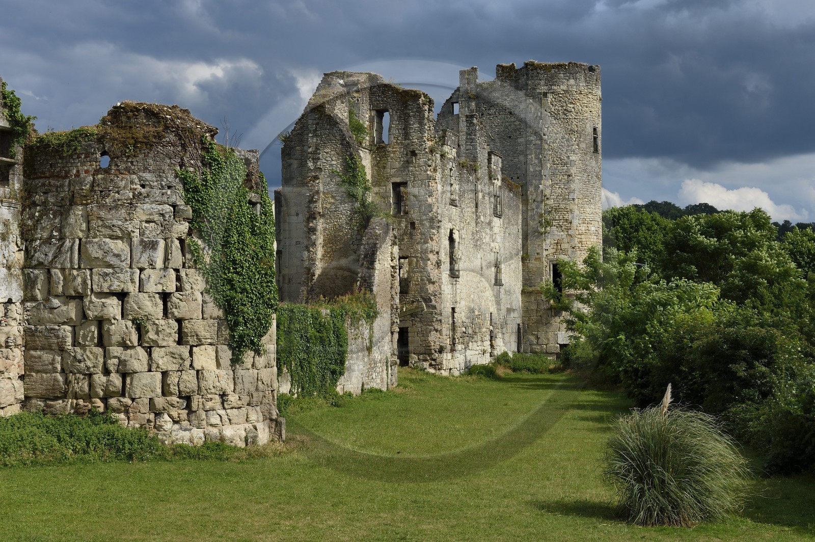 France, Dordogne (24), Périgord Blanc, Périgueux, quartier de la Cité dit de Vésone, ruines du chateau Barrière