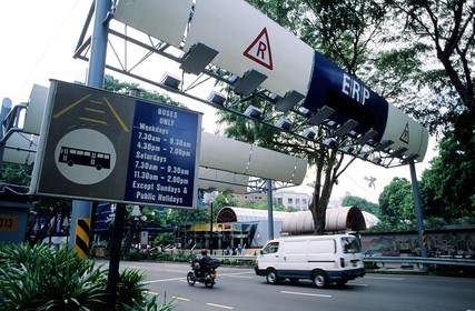 Singapore, the toll entry to the centre town