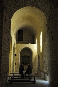 France, Manche (50), l'abbaye du Mont-Saint-Michel, classé Patrimoine Mondial de l'UNESCO, l'église de Notre-Dame-Sous-Terre de 970