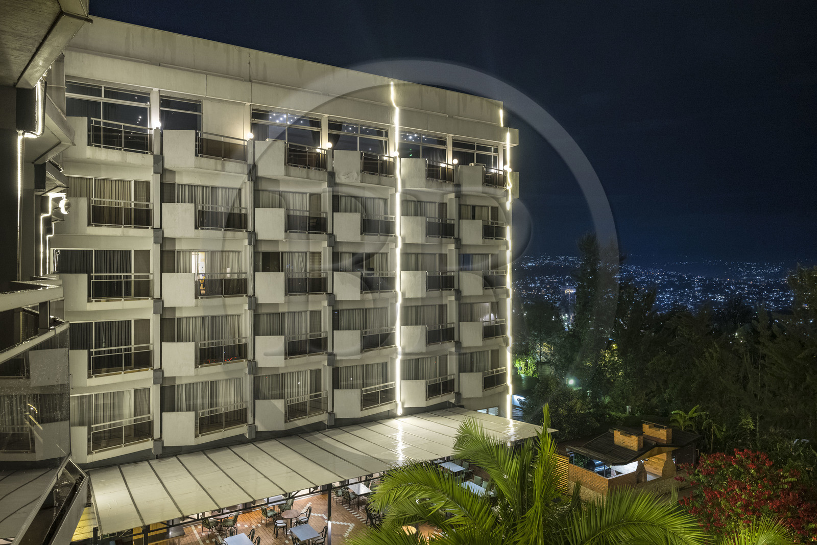 Rwanda, Kigali, centre ville Kigali CBD, Hotel des Mille Collines, premier grand hotel historique du pays