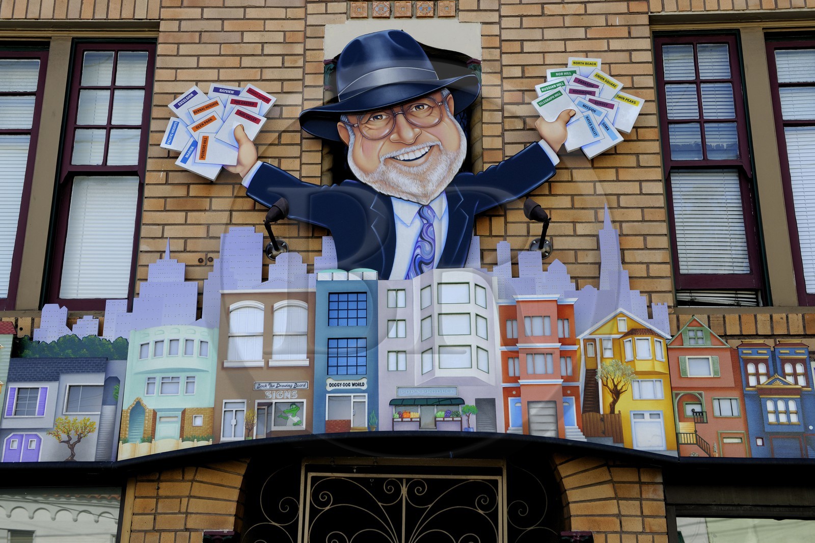 Etats-Unis, Californie, San Francisco, pancarte des quartiers de la ville dans le quartier de Noe Valley