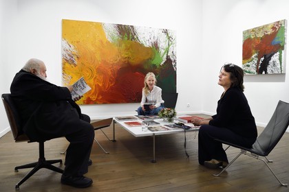 France, Paris, Galerie RX, Hermann Nitsch, Hermann Nitsch, contemporary Austrian artist, co-founder of the Wiener Aktionismus movement (Viennese Actionism)