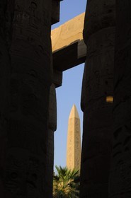 Egypte, Haute Egypte, vallée du Nil, Louxor, Karnak, classé Patrimoine Mondial de l'UNESCO, Obélisque de Thoutmosis I