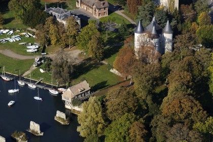 France, Eure (27), Vernon, Vernonnet, le Château des Tourelles (vue aérienne)
