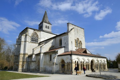 France, Marne, village of Saint-Amand-sur-Fion, Saint-Amand church with its Champagne style porch of the twelfth century and rebuilt in the sixteenth century