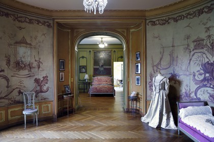 France, Pyrenees Atlantiques, Basque Country, Cambo les Bains, Villa Arnaga, the French author Edmond Rostand's house and museum, the antichamber and Rosemonde's Bedroom