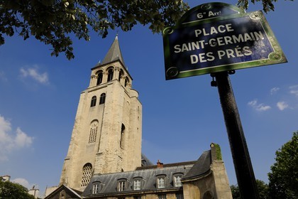 France, Paris (75), église Saint-Germain, place Saint-Germain-des-Prés