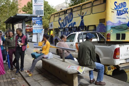 Afrique du Sud, province de Gauteng, Johannesburg, quartier de Braamfontein, scène de rue