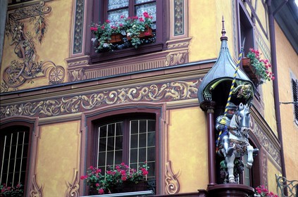 France, Bas Rhin, Selestat, front of a cake shop  tea room on Chevaliers street