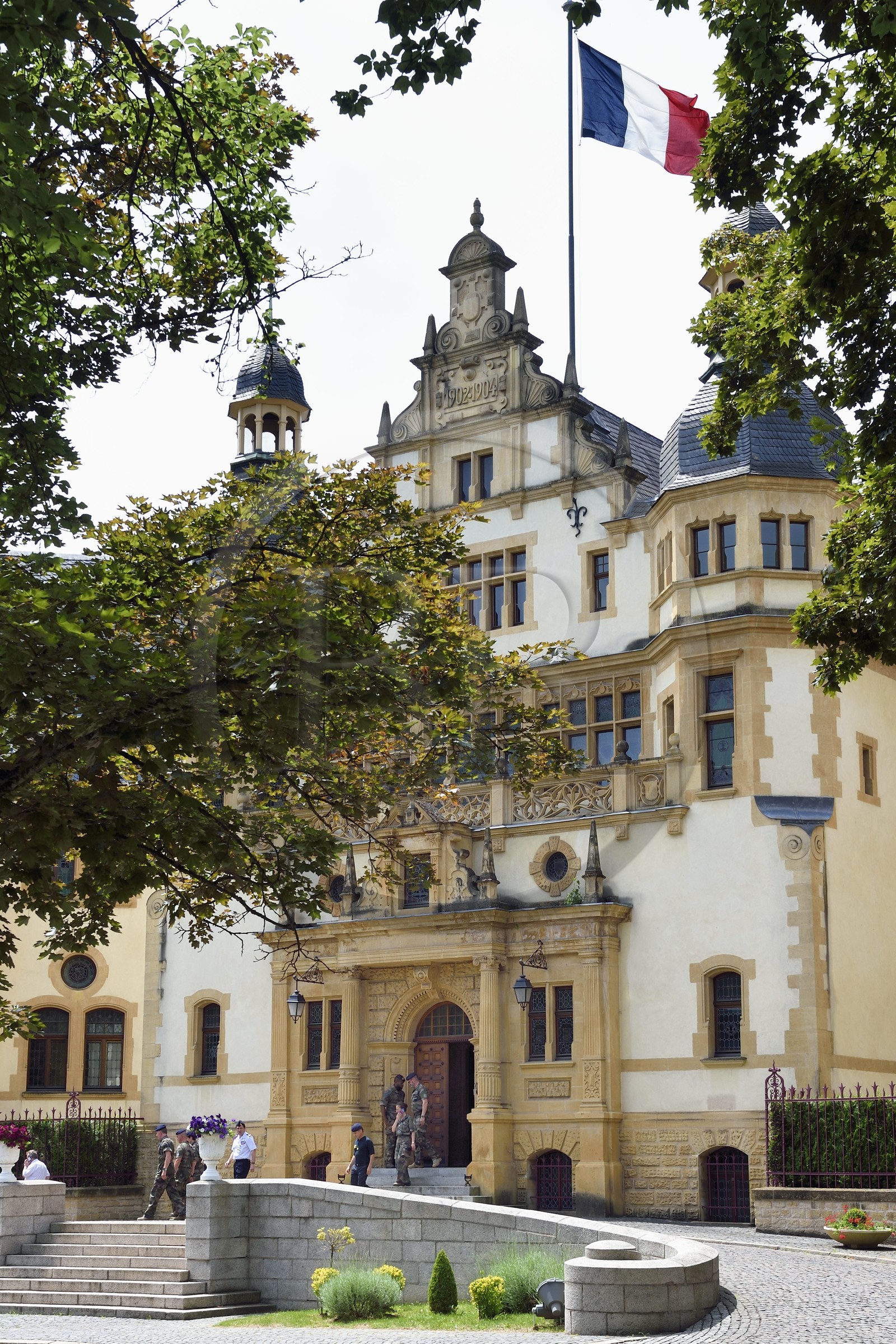 France, Moselle (57), Metz, le palais du gouverneur de la fin du XIXe siècle, il accueille aujourd'hui le commandant de la région militaire Nord-Est