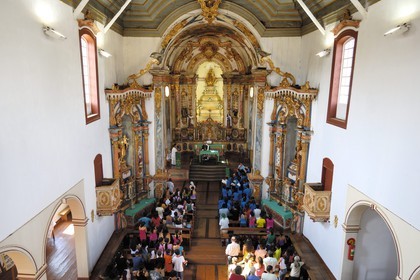 Brésil, Etat du Minas Gerais, ville de Serro, igreja de Nossa Senhora do Carmo (Route de l'or, Estrada Real)