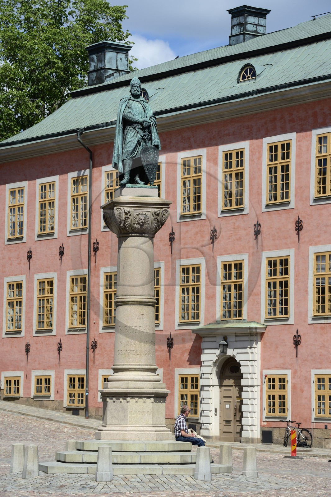 Suède, Stockholm, vieille ville (Gamala Stan Riddarholmen), statue de Birger Jarl