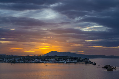 France, Pyrenees Atlantiques, Basque Country coast, the bay of Saint-Jean-de-Luz and Ciboure in the background